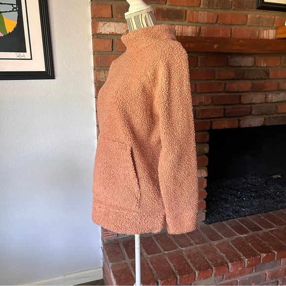 Haven Well Within Funnel Neck Pullover Teddy Sweater in Camel Sz S - Picture 4 of 8